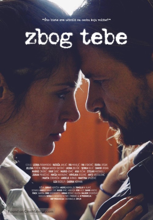 Zbog tebe - Croatian Movie Poster