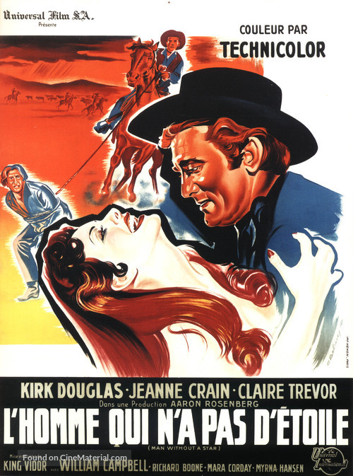 Man Without a Star - French Movie Poster