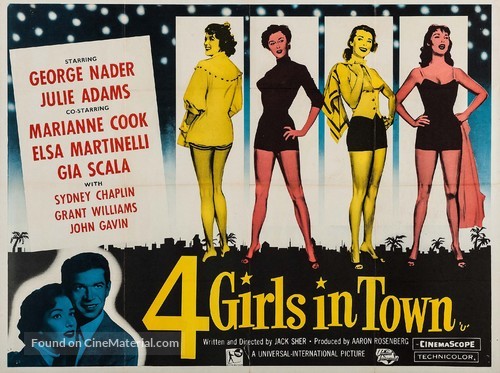 Four Girls in Town - British Movie Poster
