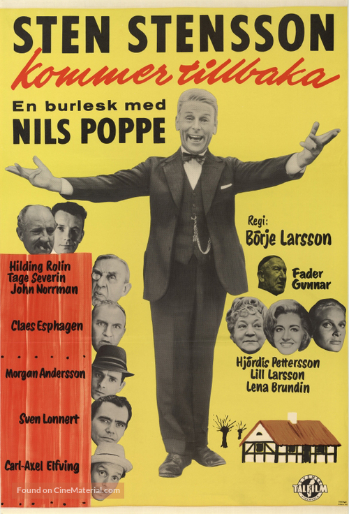 Sten Stensson kommer tillbaka - Swedish Movie Poster