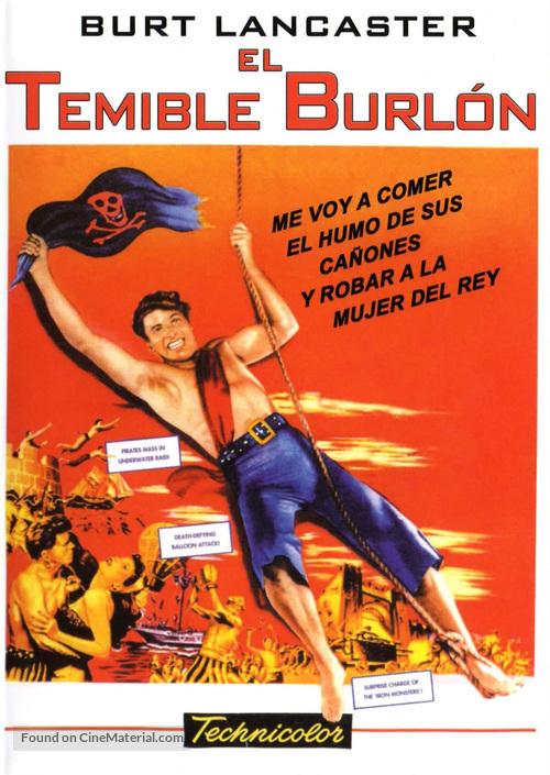 The Crimson Pirate - Spanish Movie Cover