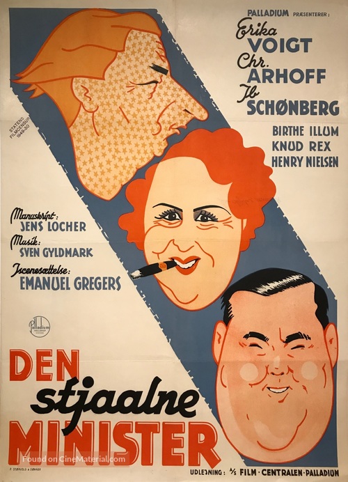 Den stjaalne minister - Danish Movie Poster