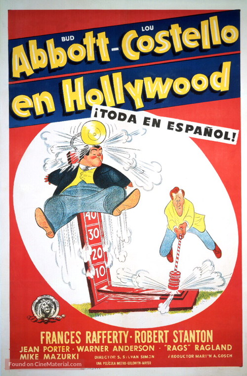 Abbott and Costello in Hollywood - Spanish Movie Poster