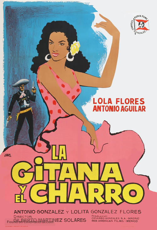 La gitana y el charro - Spanish Movie Poster