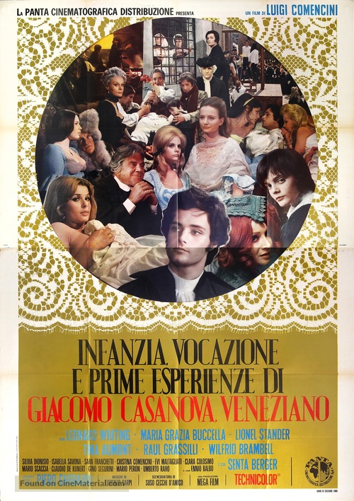 Infanzia, vocazione e prime esperienze di Giacomo Casanova, veneziano - Italian Movie Poster