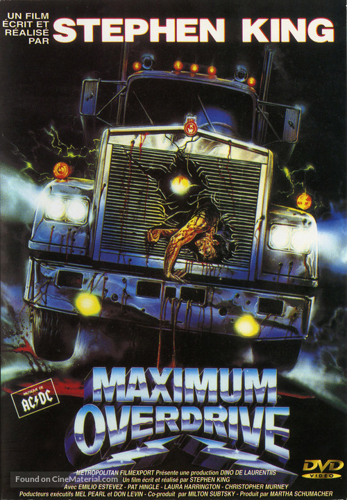 Maximum Overdrive - French DVD movie cover