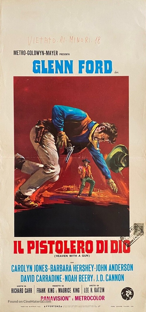 Heaven with a Gun - Italian Movie Poster