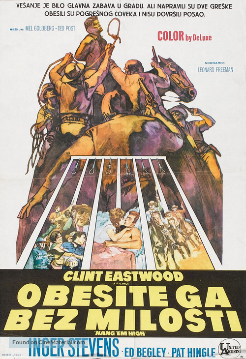 Hang Em High - Yugoslav Movie Poster