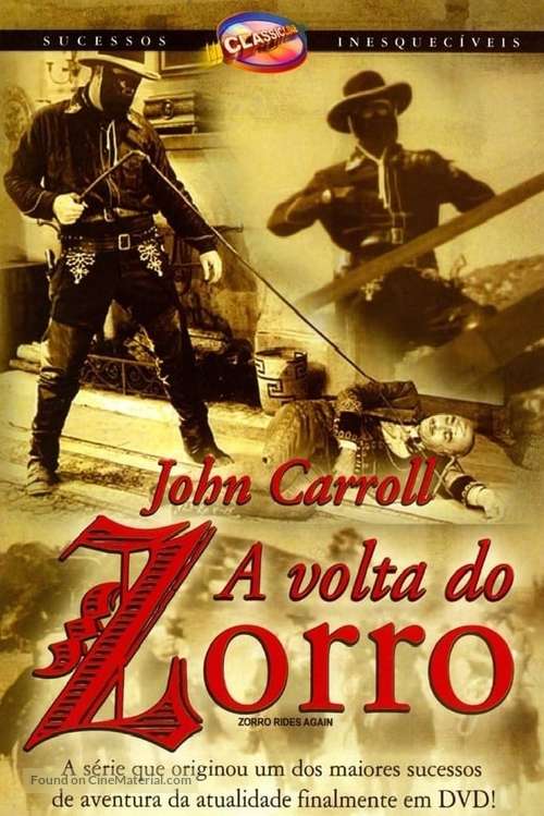 Zorro Rides Again - Portuguese Movie Cover