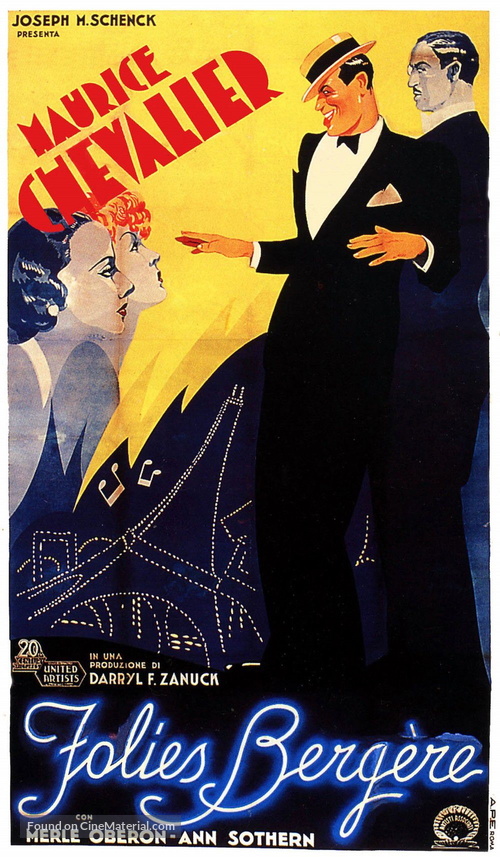 Folies Berg&egrave;re de Paris - Italian Movie Poster