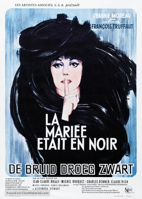 La mari&eacute;e &eacute;tait en noir - Belgian Movie Poster