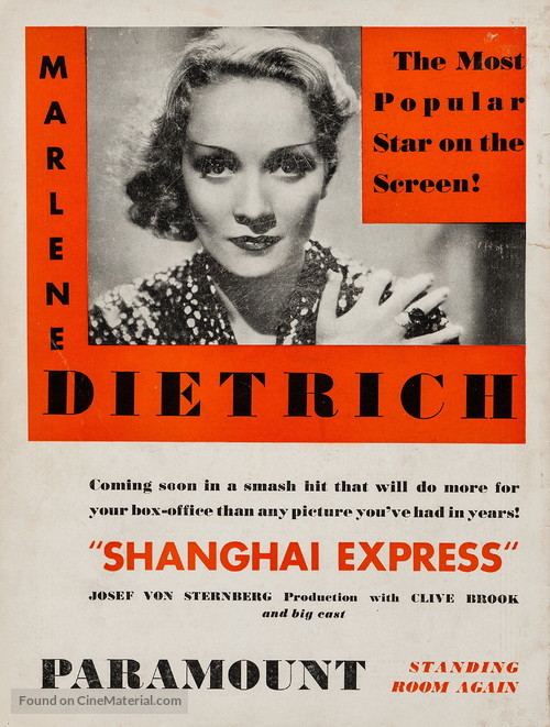 Shanghai Express 1932 Press Kit