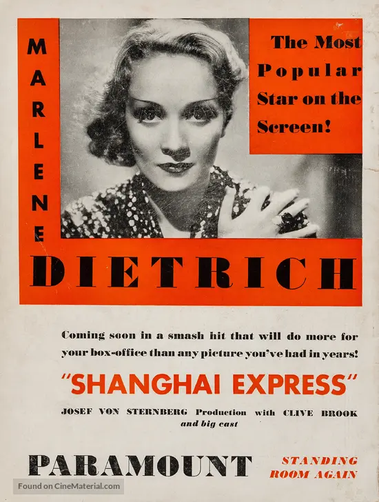 Shanghai Express 1932 Press Kit