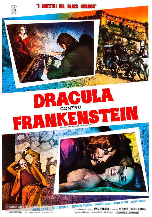 Dr&aacute;cula contra Frankenstein - Italian Movie Poster