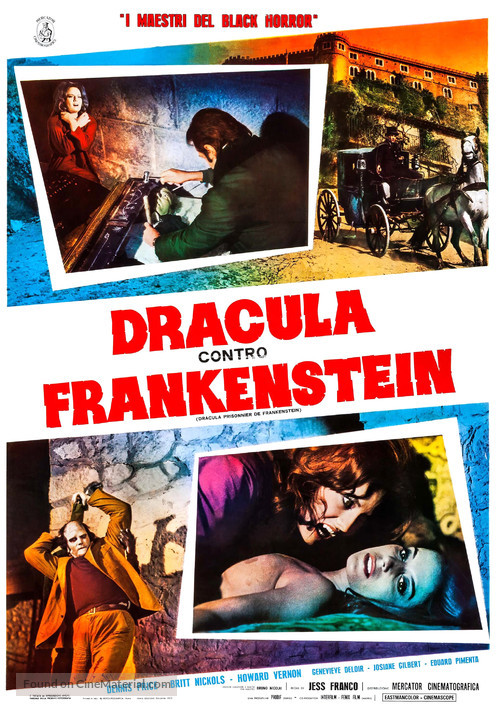 Dr&aacute;cula contra Frankenstein - Italian Movie Poster