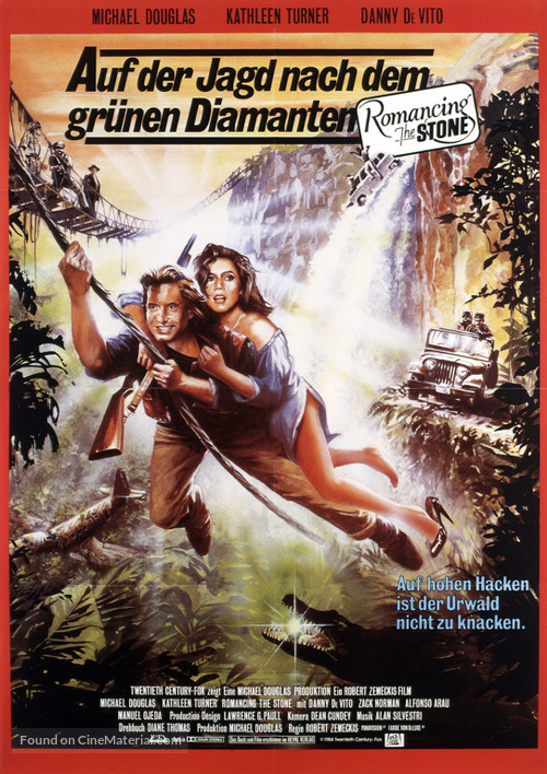 Romancing the Stone - German Movie Poster