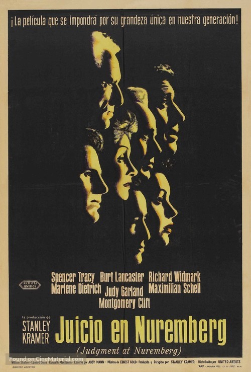 Judgment at Nuremberg - Argentinian Movie Poster