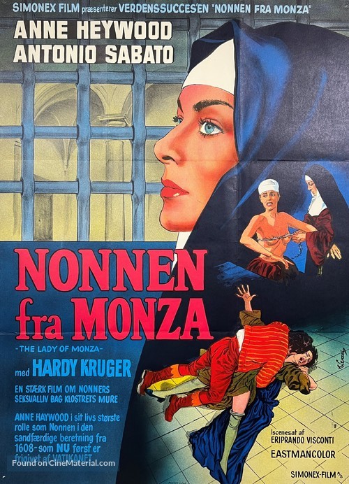 La monaca di Monza - Danish Movie Poster