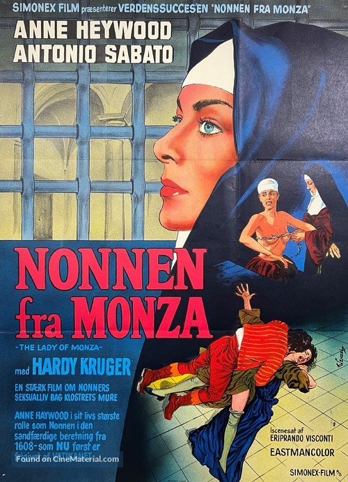 La monaca di Monza - Danish Movie Poster