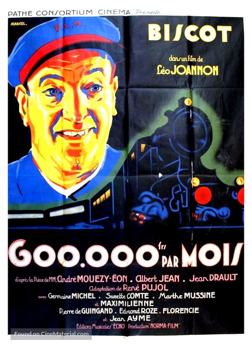 600 000 francs par mois - French Movie Poster