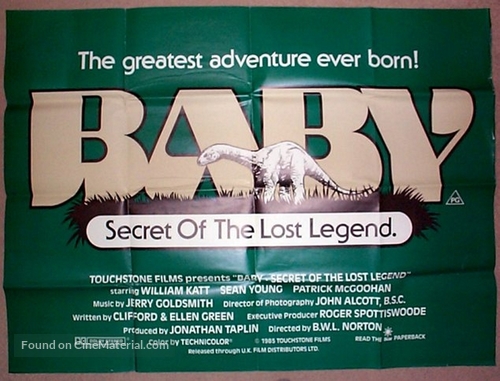 Baby: Secret of the Lost Legend - British Movie Poster