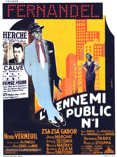 L&#039;ennemi public n&deg;1 - French Movie Poster