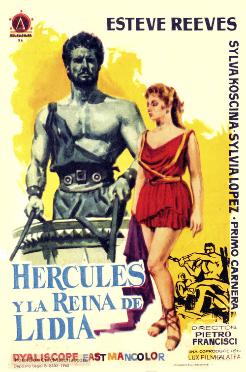 Ercole e la regina di Lidia - Spanish Movie Poster