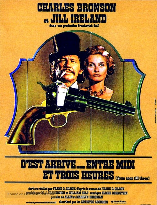 From Noon Till Three - French Movie Poster