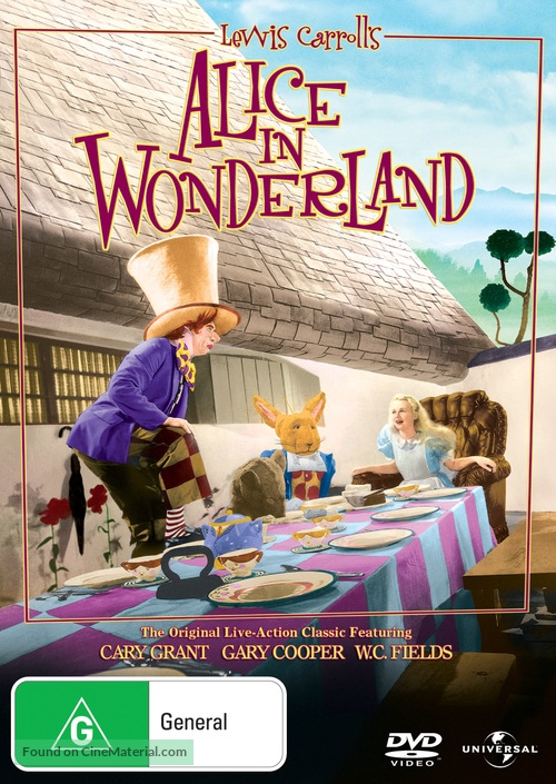 Alice in Wonderland - Australian DVD movie cover