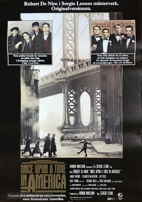 Once Upon a Time in America - Swedish Movie Poster