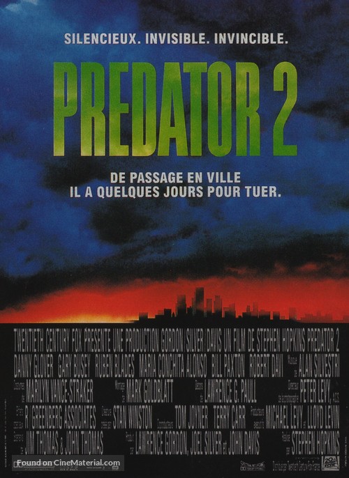 Predator 2 - French Movie Poster