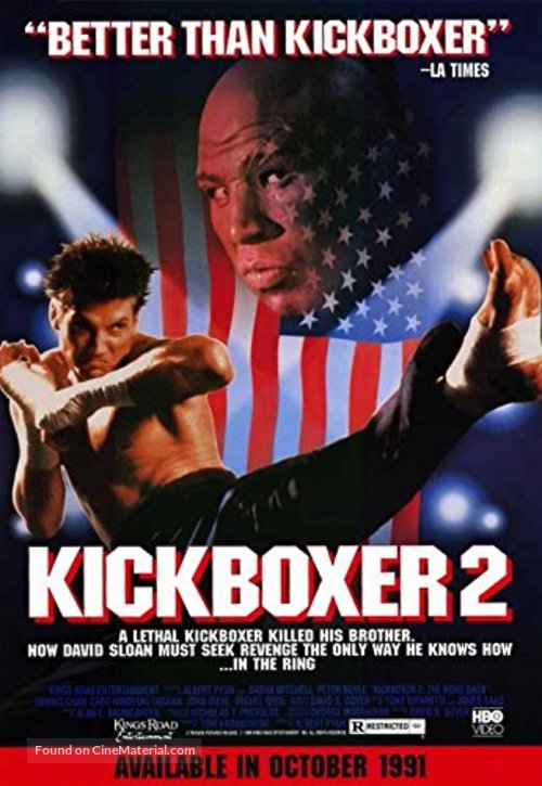 Kickboxer 2: The Road Back - Video release movie poster