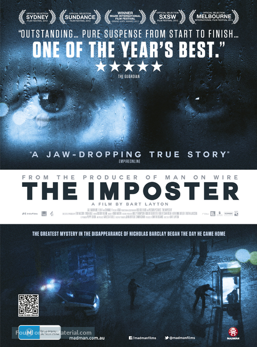 The Imposter - Australian Movie Poster