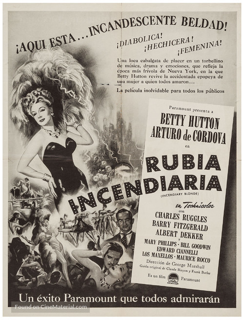 Incendiary Blonde - Argentinian poster