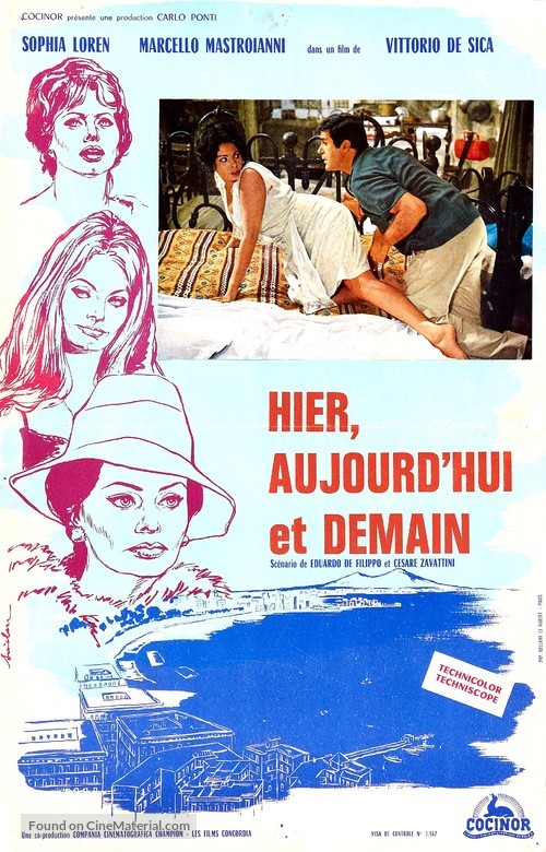 Ieri, oggi, domani (1963) French movie poster
