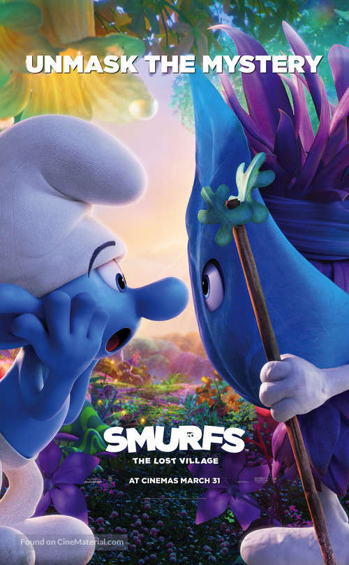 Smurfs: The Lost Village - British Movie Poster