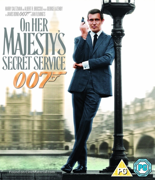 On Her Majesty&#039;s Secret Service - British Blu-Ray movie cover