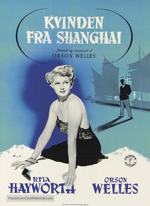The Lady from Shanghai - Danish Movie Poster