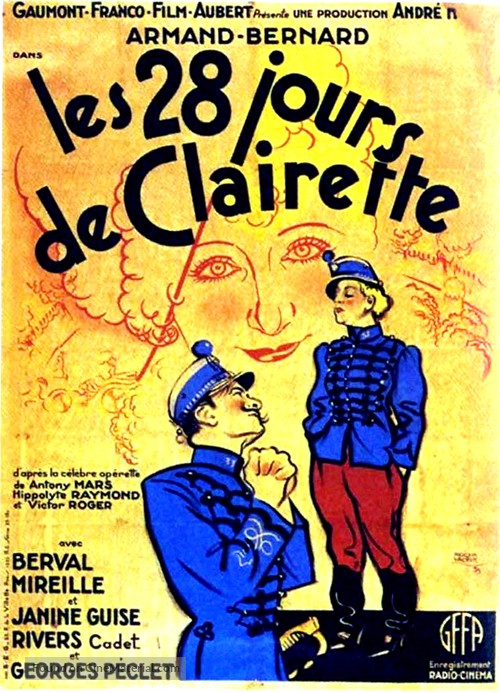 Les vingt-huit jours de Clairette - French Movie Poster