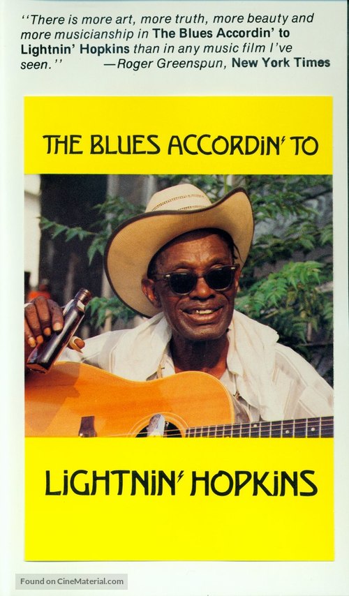 The Blues Accordin&#039; to Lightnin&#039; Hopkins - VHS movie cover