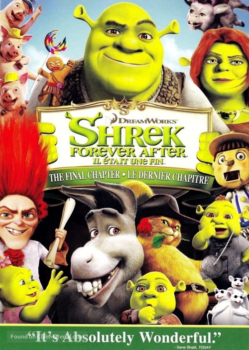 Shrek Forever After - Canadian DVD movie cover