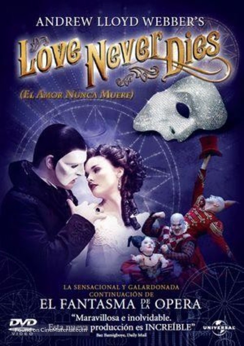 Love Never Dies - Spanish DVD movie cover