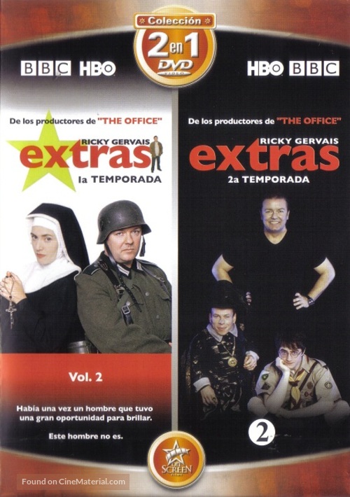 &quot;Extras&quot; - Mexican DVD movie cover