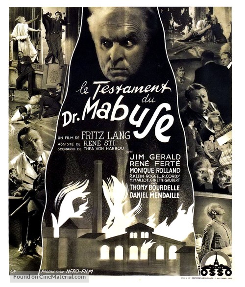 Le testament du Dr. Mabuse - French Movie Poster