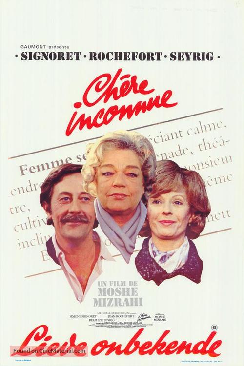 Ch&egrave;re inconnue - Belgian Movie Poster