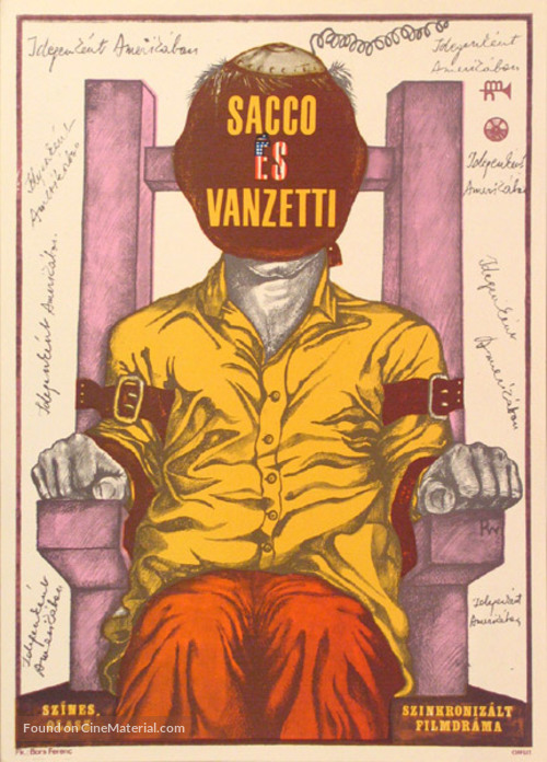 Sacco e Vanzetti - Hungarian Movie Poster