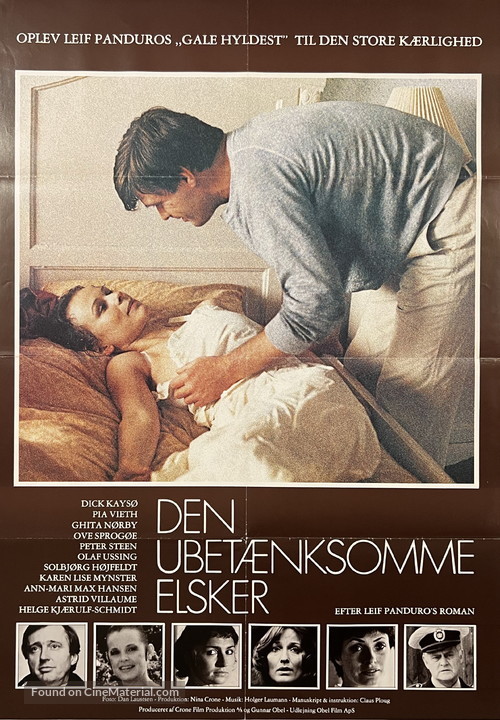 Den ubet&aelig;nksomme elsker - Danish Movie Poster