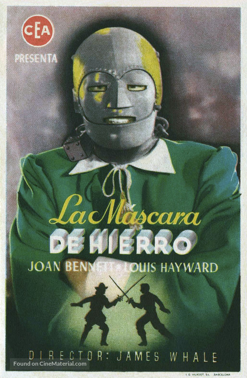 The Man in the Iron Mask - Spanish Movie Poster
