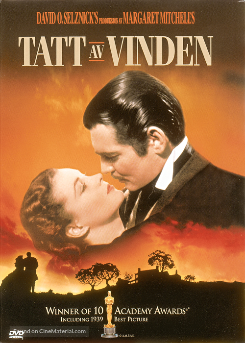Gone with the Wind - Norwegian Movie Cover