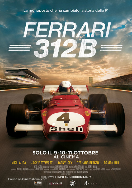 Ferrari 312B: Where the revolution begins - Italian Movie Poster